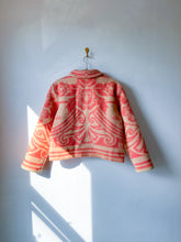 Load image into Gallery viewer, One-of-a-Kind: Floral Wool Blanket Cropped Chore Coat (M)