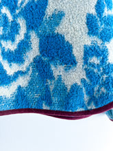 Load image into Gallery viewer, One-of-a-Kind: Blue Floral Wool Blanket Flora Jacket (S)