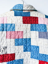 Load image into Gallery viewer, One-of-a-Kind: Brick Block Cropped Chore Coat (XS/S)