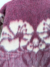 Load image into Gallery viewer, One-of-a-Kind: Burgundy and Cream Floral Ukrainian Blanket Flora Jacket (L)