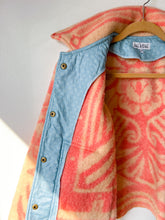 Load image into Gallery viewer, One-of-a-Kind: Floral Wool Blanket Cropped Chore Coat (M)
