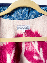 Load image into Gallery viewer, One-of-a-Kind: Fuchsia Berry Ukrainian Wool Blanket Flora Jacket (S)