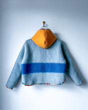 Load image into Gallery viewer, One-of-a-Kind: Colorblock Wool Blanket Hooded Flora Jacket (S)