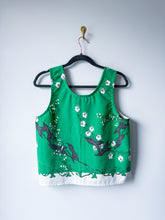 Load image into Gallery viewer, One-of-a-Kind: Vintage Floral Tablecloth Pearl Snap Tank (M)