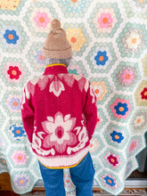 Load image into Gallery viewer, One-of-a-Kind: Fuchsia Floral Ukrainian Wool Blanket Flora Jacket (M)