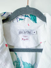 Load image into Gallery viewer, One-of-a-Kind: White Floral Vintage Tablecloth Shaftsbury Shirt (M)