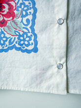 Load image into Gallery viewer, One-of-a-Kind: Vintage Floral Tablecloth Pearl Snap Tank (S)
