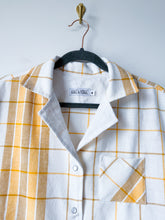 Load image into Gallery viewer, One-of-a-Kind: Vintage Woven Cotton Tablecloth Shaftsbury Shirt (M)