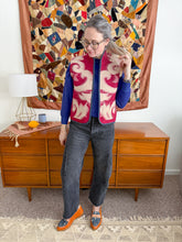 Load image into Gallery viewer, One-of-a-Kind: Burgundy Floral Ukrainian Blanket Vest (XS-M) #2