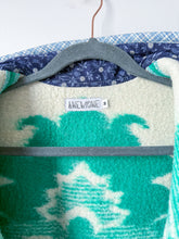 Load image into Gallery viewer, One-of-a-Kind: Green Floral Ukrainian Blanket Flora Jacket (M)