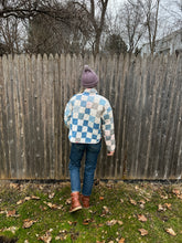 Load image into Gallery viewer, One-of-a-Kind: Patchwork Blues Flora Jacket (S)