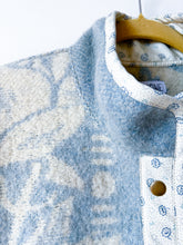Load image into Gallery viewer, One-of-a-Kind: Orr Health Blue Wool Blanket Flora Jacket (M)