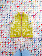 Load image into Gallery viewer, One-of-a-Kind: Celery Floral Ukrainian Blanket Vest (L/XL)