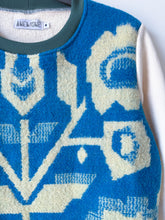 Load image into Gallery viewer, One-of-a-Kind: Blue Floral Ukrainian Blanket Pullover (M)