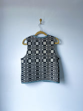 Load image into Gallery viewer, One-of-a-Kind: Woven Coverlet Snap Front Vest (M)
