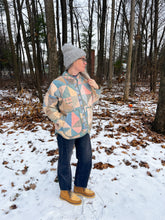 Load image into Gallery viewer, One-of-a-Kind: Half Square Triangle Flora Jacket (L)