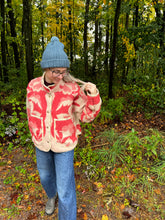 Load image into Gallery viewer, One-of-a-Kind: Ukrainian Floral Wool Blanket Flora Jacket (M)