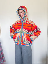 Load image into Gallery viewer, One-of-a-Kind: Deadstock Southwestern Blanket Hooded Flora Jacket (M)