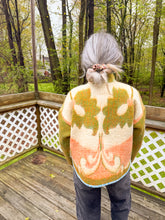 Load image into Gallery viewer, One-of-a-Kind: Orange and Green Floral Ukrainian Blanket Flora Jacket (S)