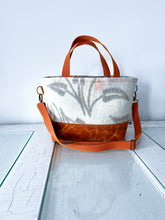 Load image into Gallery viewer, One-of-a-Kind: Floral Wool Blanket Project Bag (with detachable strap)