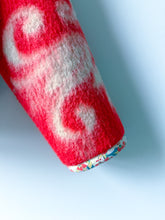 Load image into Gallery viewer, One-of-a-Kind: Coral Floral Ukrainian Blanket Hooded Flora Jacket (S)