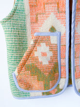 Load image into Gallery viewer, One-of-a-Kind: Geometric Floral Wool Blanket Vest (XS-M)