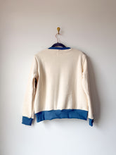 Load image into Gallery viewer, One-of-a-Kind: Green Floral Ukrainian Blanket Pullover (L)