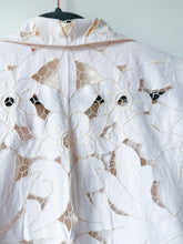 Load image into Gallery viewer, One-of-a-Kind: Antique Cutwork Embroidery Shaftsbury Shirt (L)