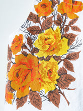 Load image into Gallery viewer, One-of-a-Kind: Vintage Autumn Rose Tablecloth Pearl Snap Tank (M)