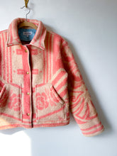 Load image into Gallery viewer, One-of-a-Kind: Floral Wool Blanket Cropped Chore Coat (M)