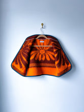 Load image into Gallery viewer, One-of-a-Kind: Orange/Brown Floral Wool Blanket Vest #2 (XS-M)