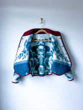Load image into Gallery viewer, One-of-a-Kind: Ukrainian Deep Blue Floral Blanket Flora Jacket (S)