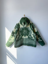 Load image into Gallery viewer, One-of-a-Kind: Deep Forest Floral Ukrainian Blanket Hooded Flora Jacket (M)