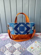 Load image into Gallery viewer, One-of-a-Kind: Indigo Mother’s Choice Project Bag (with detachable strap)