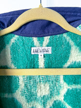 Load image into Gallery viewer, One-of-a-Kind: Kelly Green Floral Ukrainian Wool Blanket Flora Jacket (S)