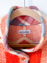 Load image into Gallery viewer, One-of-a-Kind: Orange Floral Wool Blanket Flora Jacket (M)