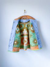 Load image into Gallery viewer, One-of-a-Kind: Geometric Floral Wool Blanket Chore Coat (M)