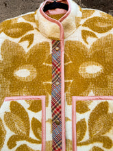 Load image into Gallery viewer, One-of-a-Kind: Ochre Geometric Ukrainian Blanket Flora Jacket (M)