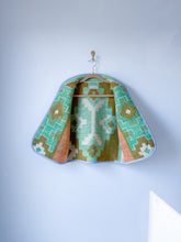 Load image into Gallery viewer, One-of-a-Kind: Geometric Floral Wool Blanket Vest (XS-M)