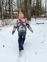 Load image into Gallery viewer, One-of-a-Kind: Indigo Rocky Road to Kansas Flora Jacket (S)