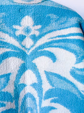 Load image into Gallery viewer, One-of-a-Kind: Bright Blue Floral Ukrainian Blanket Flora Jacket (M)