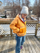 Load image into Gallery viewer, One-of-a-Kind: Hudson Bay Wool Blanket Hooded Flora Jacket (L)