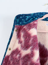 Load image into Gallery viewer, One-of-a-Kind: Burgundy and Cream Floral Ukrainian Blanket Flora Jacket (L)
