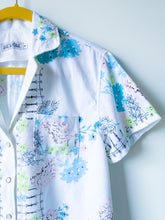 Load image into Gallery viewer, One-of-a-Kind: Parisian Garden Vintage Tablecloth Shaftsbury Shirt (S)
