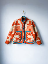 Load image into Gallery viewer, One-of-a-Kind: Fall Orange Floral Ukrainian Wool Blanket Flora Jacket (M)