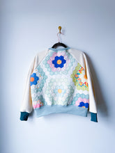Load image into Gallery viewer, One-of-a-Kind: Grandmother's Flower Garden Raglan Pullover (M)
