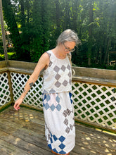 Load image into Gallery viewer, One-of-a-Kind: Chimney Sweep Quilt Top Turnaround Tank (M/L)