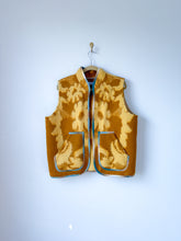 Load image into Gallery viewer, One-of-a-Kind: Goldenrod Floral Vintage Blanket Vest (L/XL)