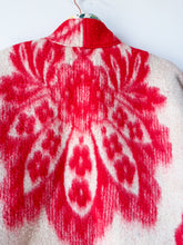 Load image into Gallery viewer, One-of-a-Kind: Red Floral Ukrainian Blanket Flora Jacket (M)