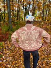Load image into Gallery viewer, One-of-a-Kind: Orr Health Tan/Dusty Rose Wool Blanket Flora Jacket (M)